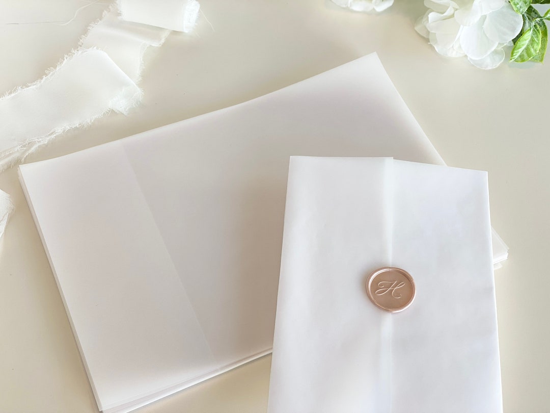 Vellum Invitation Wrap for 5x7 Invitation Vellum Jacket Etsy