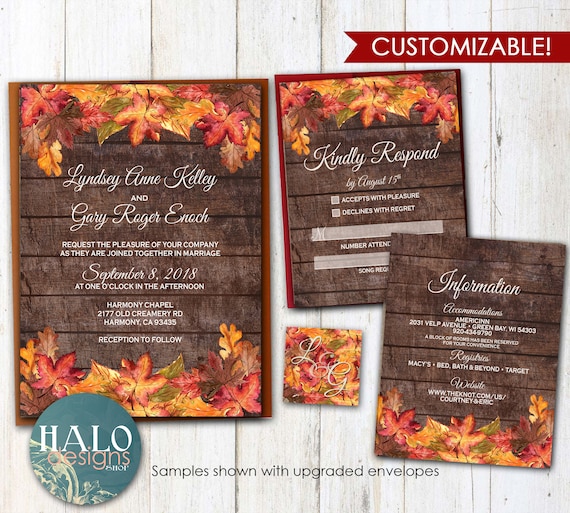 rustic fall wedding invitation rustic wedding invitation rustic invitations fall wedding invitation fall wedding invitations rustic fall wedding invitations