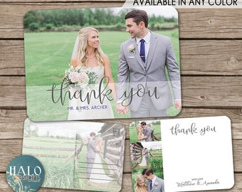 Wedding Thank You Cards -  Printed or Digital - Postcard option