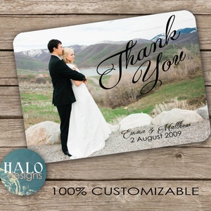 Wedding Thank You Postcard printable card image 1