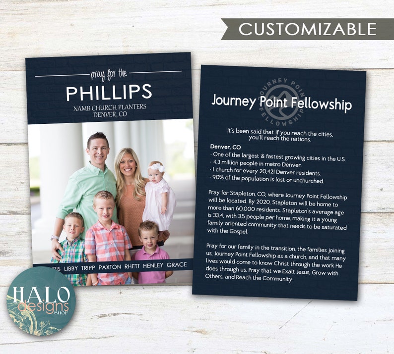 Custom Missionary Prayer Card, Christian Support Cards - Etsy