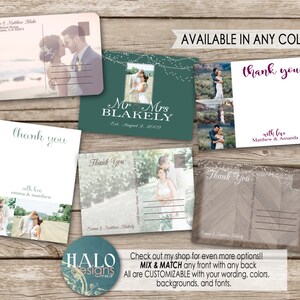 Wedding Thank You Postcard printable card image 3