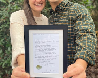 Custom Poetry, Valentine's Gift, Poetry, Gifts for couples, Anniversary Gift, gift for her, Poetry, romantic gift, Gifts for couples