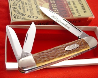 Vintage Case XX 6391 Honey Bone Whittler Pocket Knife