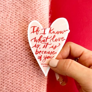 autocollant de la Saint-Valentin | Sticker citation d'amour