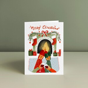 Kerstkaart voor vriendin-vriendje | Kerstkaart voor man-vrouw | Kerstkaart Liefdespaar | Romantische kerstkaart voor hem haar