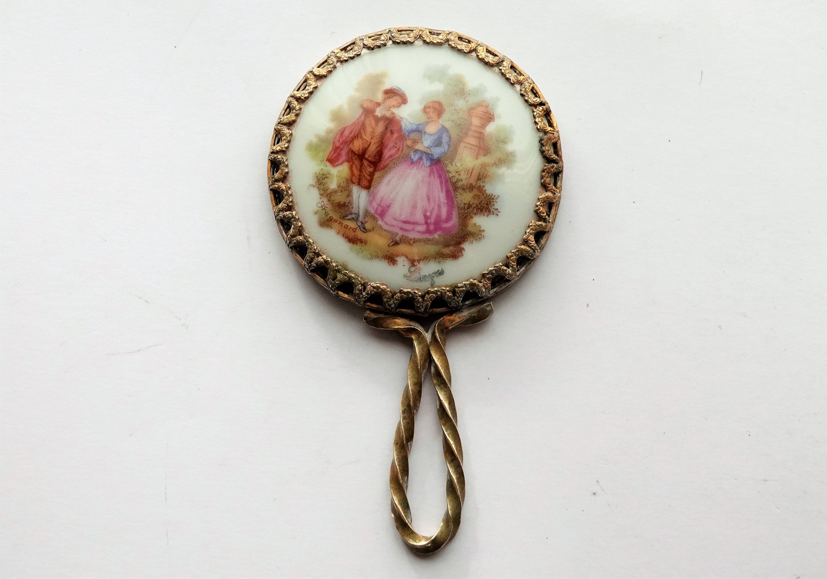 LIMOGES Hand Mirror - Etsy