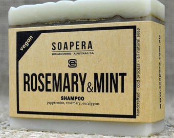 Rosemary & Mint Shampoo Bar for all types of hair - Soap Era all natural handmade vegan soap