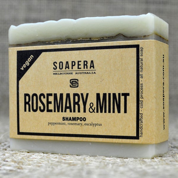 Rosemary & Mint Shampoo Bar for all types of hair - Soap Era all natural handmade vegan soap