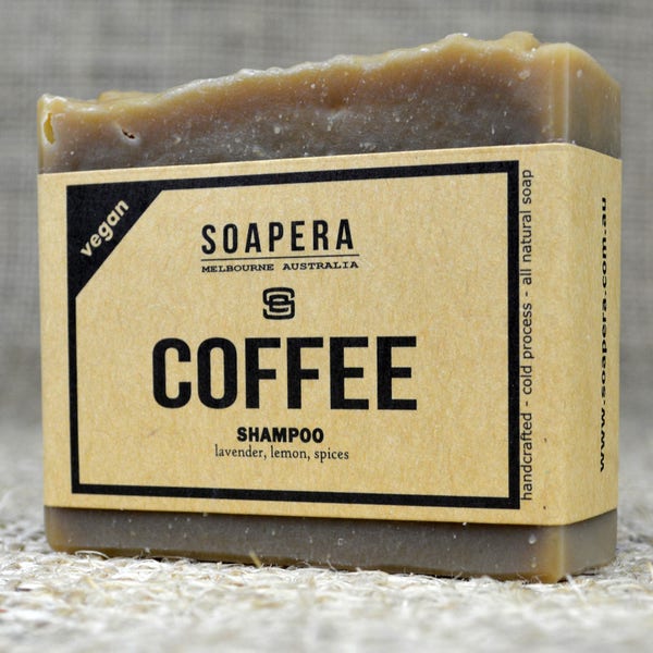 Coffee Shampoo Bar-for all types of hair-Odour remover - Soap Era all natural handmade vegan soap