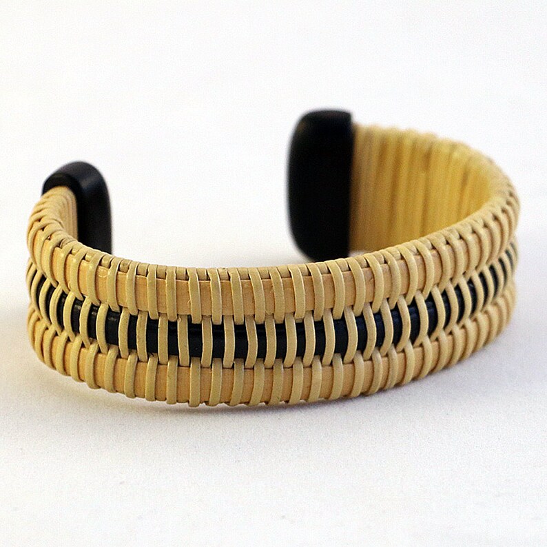 Bracelet With Ebony End Caps Nantucket Basket Etsy