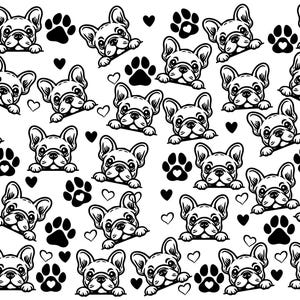 Frenchie print SVG File, Digital. Adjustable, Window, Car, Truck Decal