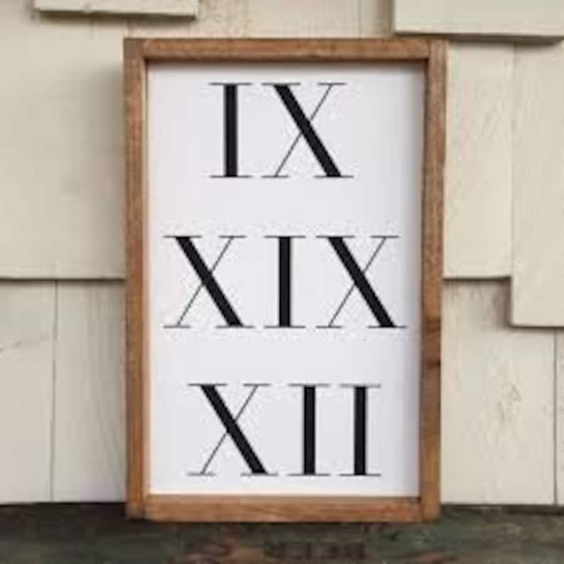 Roman Numerals SVG Digital File for Clocks Crafts Signs Etsy