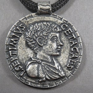 Emperor Geta medallion from the movie Gladiator II,Ancient Roman Emperor&#39;s Geta Pendant,Necklace, Handmade Locket,Roman Coin,Medallion.