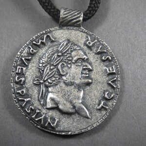 Ancient Roman Emperor's  Titus Pendant,Necklace,Exquisite Author's Jewelry.Unique Handmade Locket,Roman Coin,Medallion.