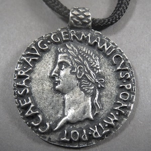 Ancient Roman Emperor&#39;s Caligula Pendant,Necklace, Symbol,Exquisite Author&#39;s Jewelry.Unique Handmade Locket, Roman Coin Pendant,Medallion