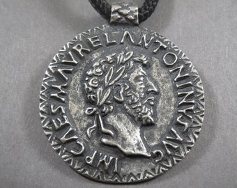 Ancient Roman Emperor's Marcus Aurelius Pendant,Necklace,Exquisite Author's Jewelry.Unique Handmade Locket,Roman Coin,Medallion.