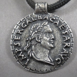 Roman Coin Pendant,Medallion Ancient Roman Emperor/'s Galba Pendant,Necklace,Symbol,Exquisite Author/'s Jewelry.Unique Handmade Locket