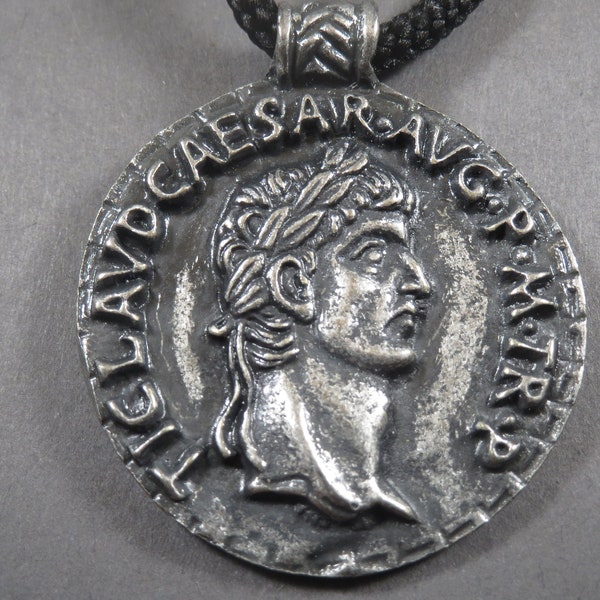 Ancient Roman Emperor's Claudius Pendant,Necklace, Symbol,Exquisite Author's Jewelry.Unique Handmade Locket,Roman Coin Pendant,Medallion