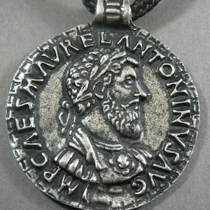 Ancient Roman Emperor's Marcus Aurelius Pendant,Necklace,Symbol,Exquisite Author's Jewelry.Unique Handmade Locket,Roman Coin Medallion.