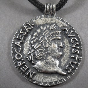 Ancient Roman Emperor's NeroPendant,Necklace, Symbol,Exquisite Author's Jewelry.Unique Handmade Locket, Roman Coin Pendant,Medallion