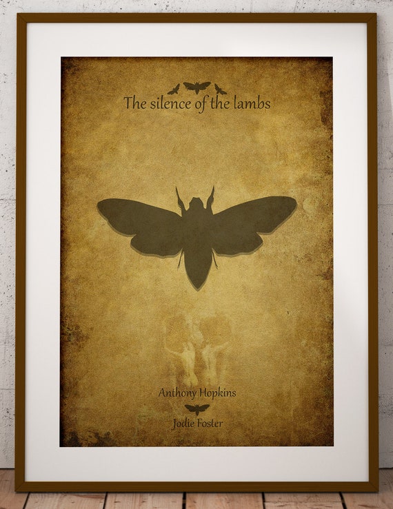 Framed Print Picture Poster Hannibal Lecter Silence of the Lambs Moth Face