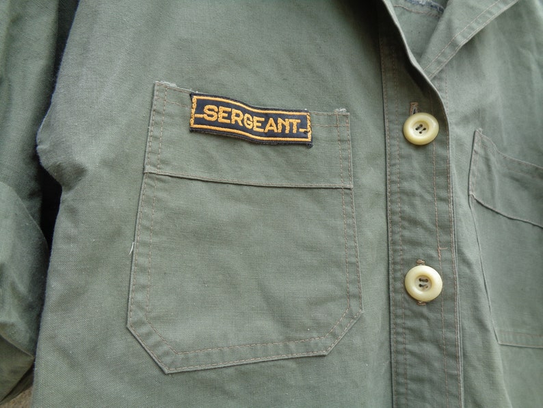 Chemise sergeant US Army chemisette kaki militaire pour ...
