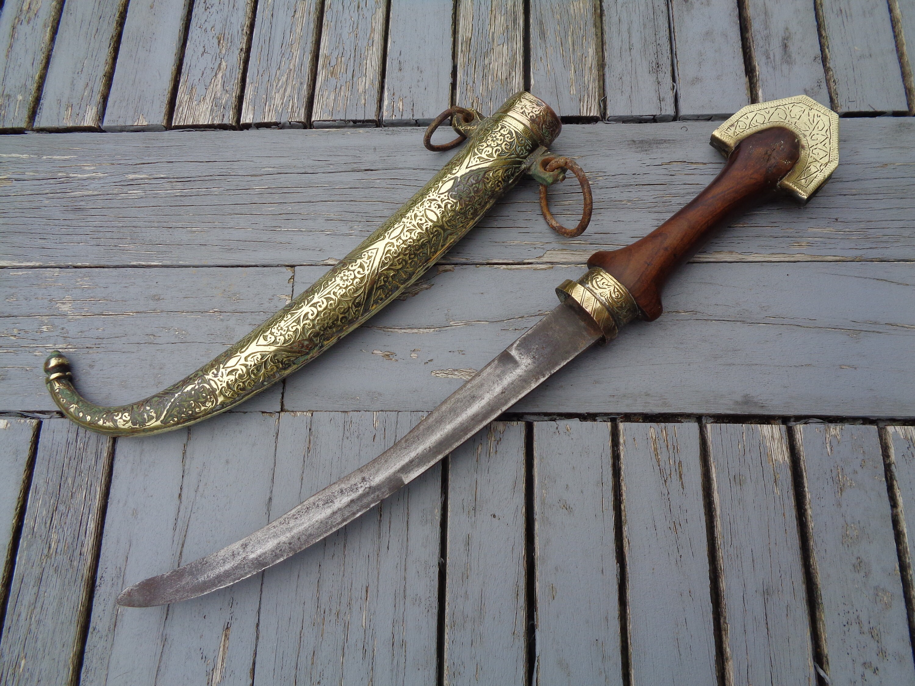 Berber Dagger Yellow Copper Steel and Wood With Its Etsy