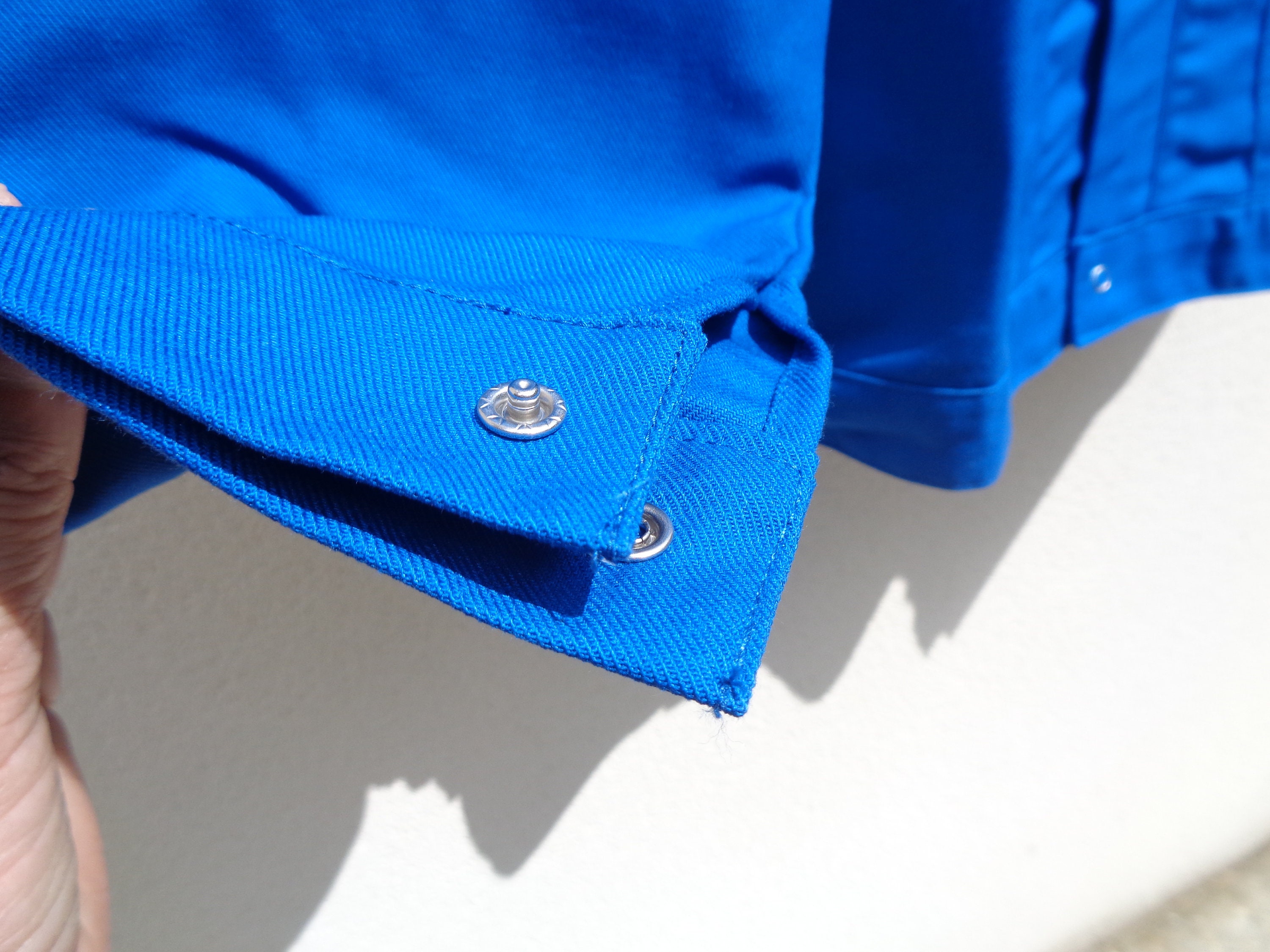 ジャケット・アウター carverno0004678 50s 60s adolphe Adolphe Lafont Blue 60s Jacket, Size 48, with Repair Marks