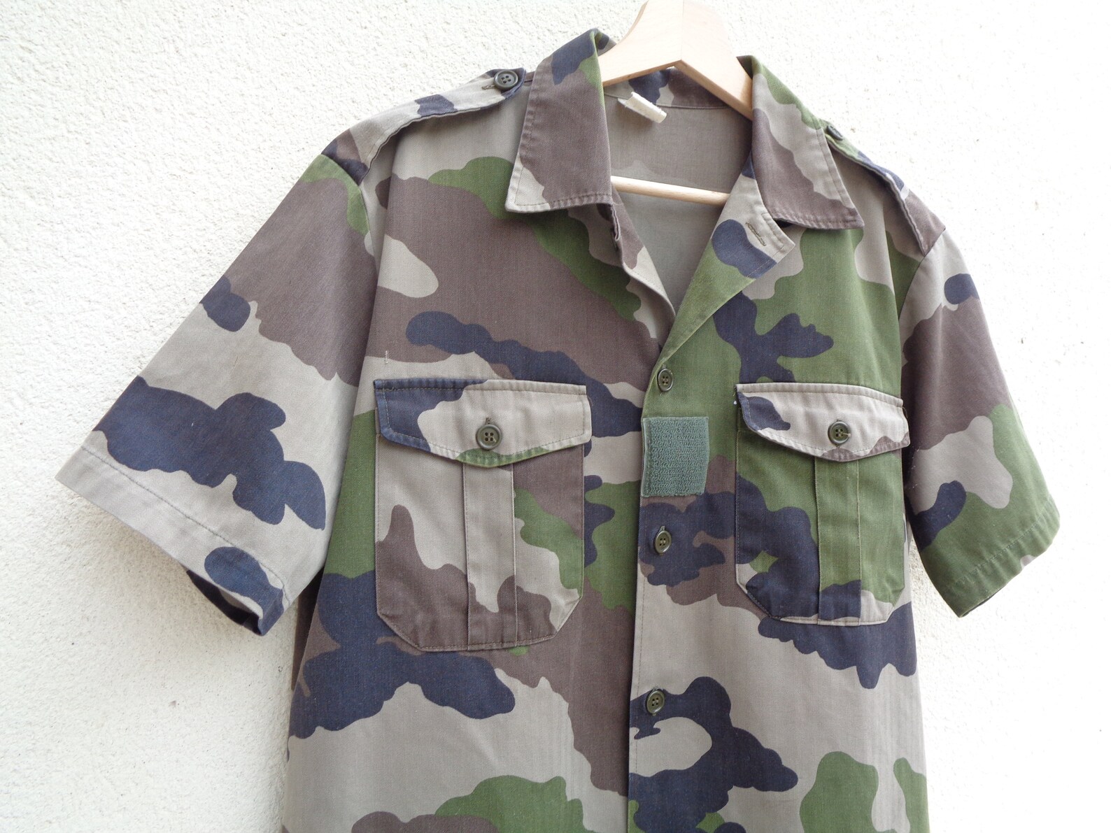 Vintage French Army Camouflage Shirt Size M 39/40 Military - Etsy