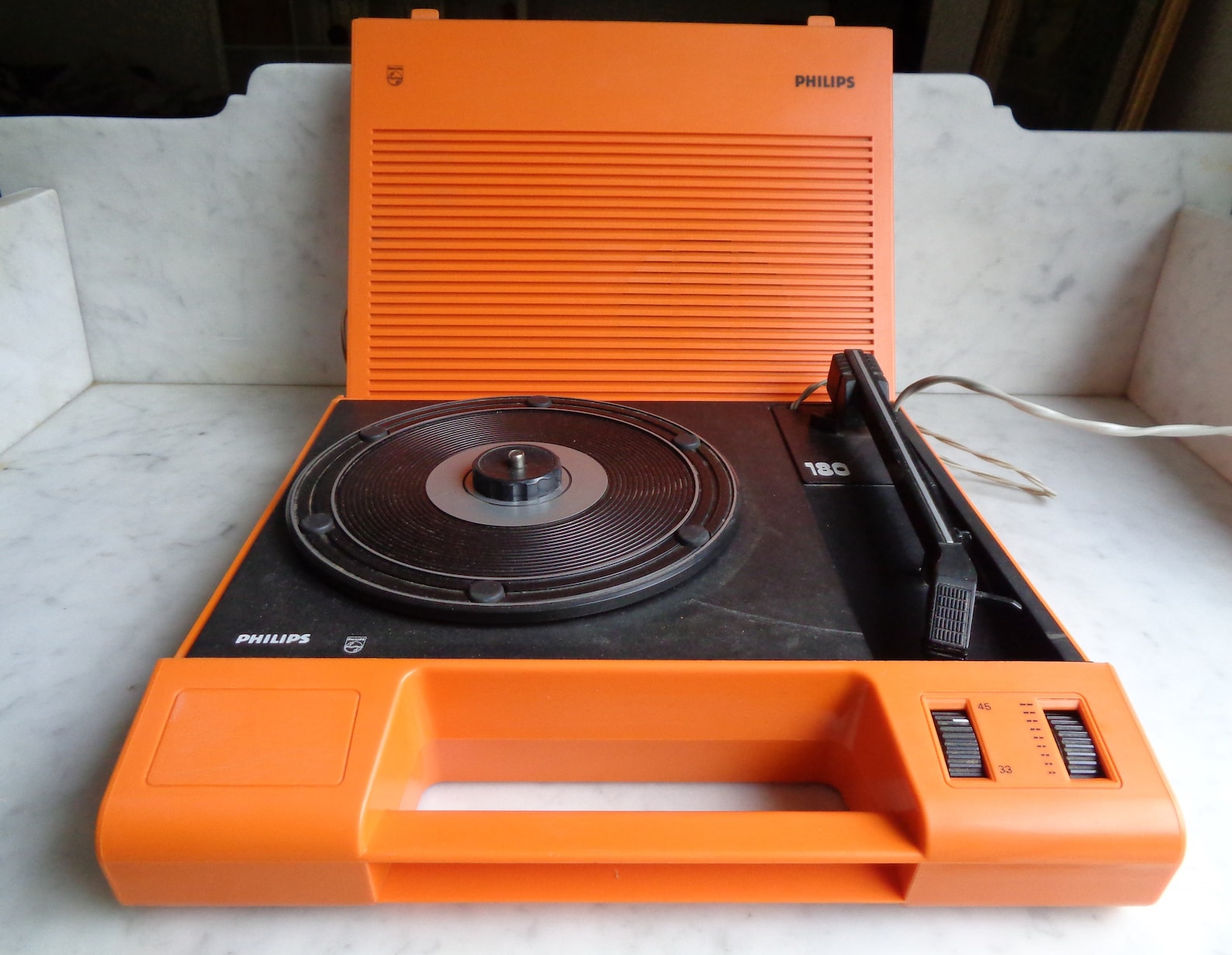 électrophone vintage Philips 180 orange pop des années 1970 | Etsy