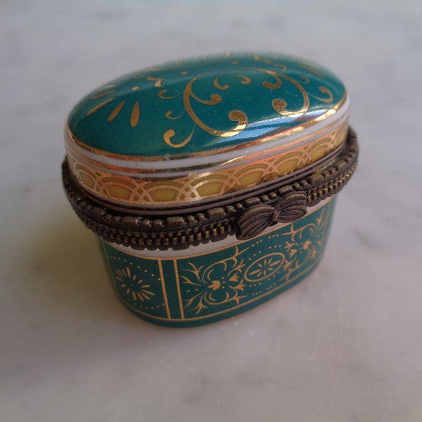 boîte en porcelaine, collection, boîte à pigments dans le style Ottoman, XIXe, miniature, vintage français