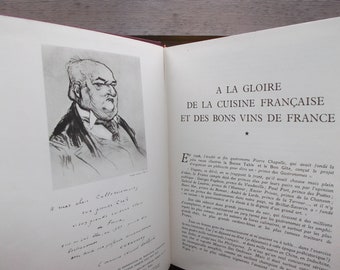 cuisine et vins de France de Curnonsky (le prince des gastronomes) - grand livre de cuisine vintage des années 50 - cadeau pour cuisinier