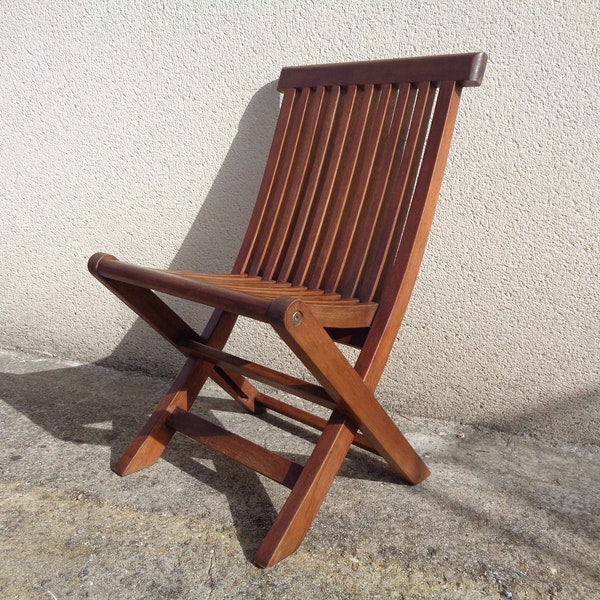 chaise pour enfant, en bois de teck, intérieur ou extérieur