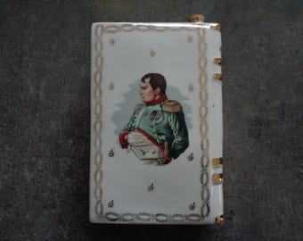 Napoleon book bottle in luxury porcelain, French decor, gift idea for him