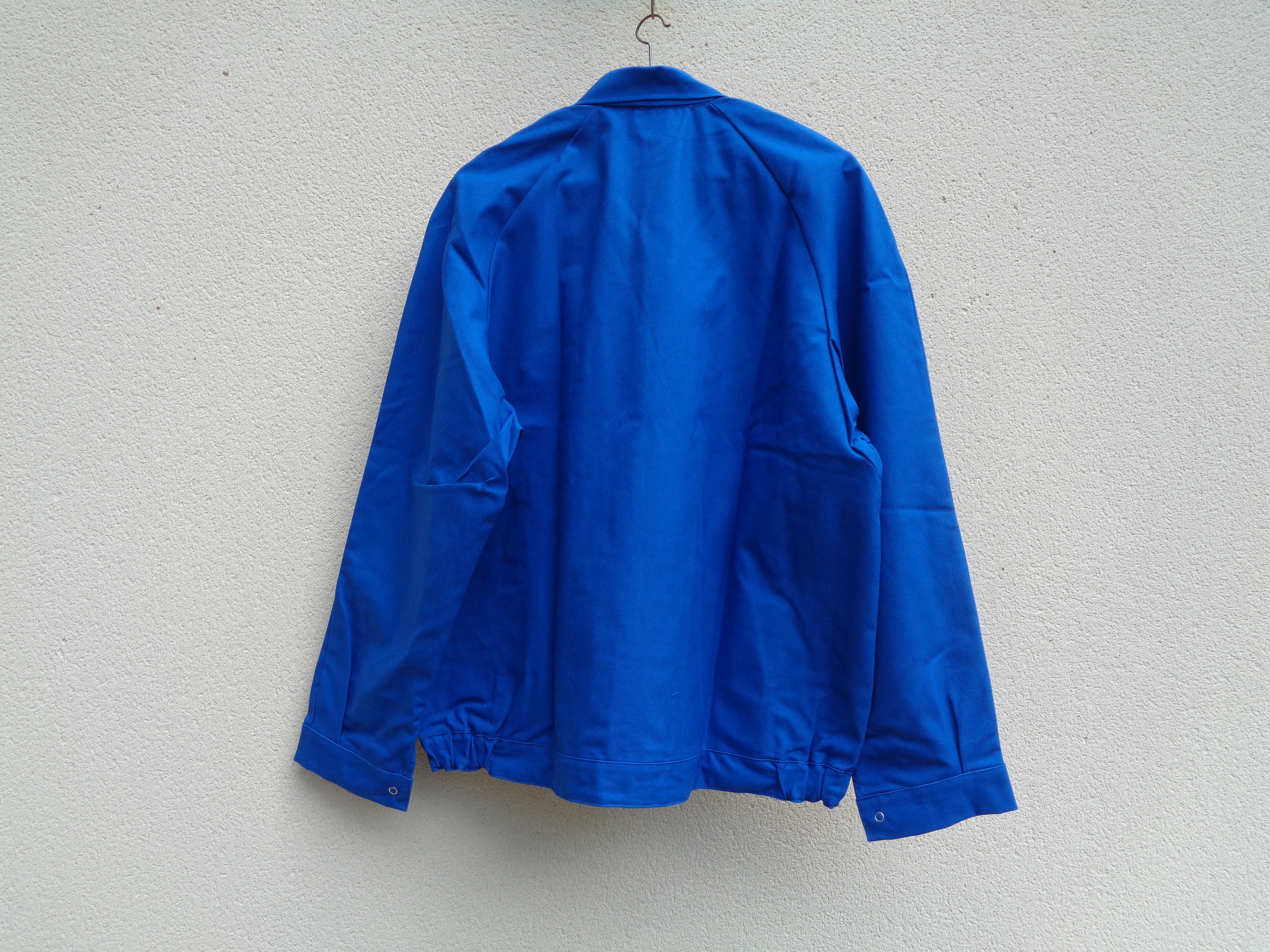 ジャケット・アウター carverno0004678 50s 60s adolphe 50's] French Vintage Blue Cotton Twill Cyclist Jacket