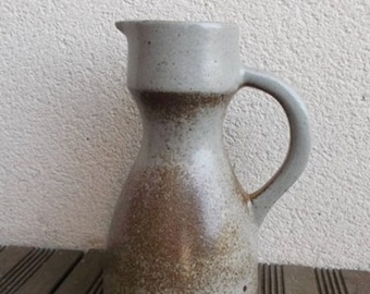 pitcher in rustic sandstone chic 1970 - pottery, jug in French sandstone, vintage of Seventies - vintage gift of France
