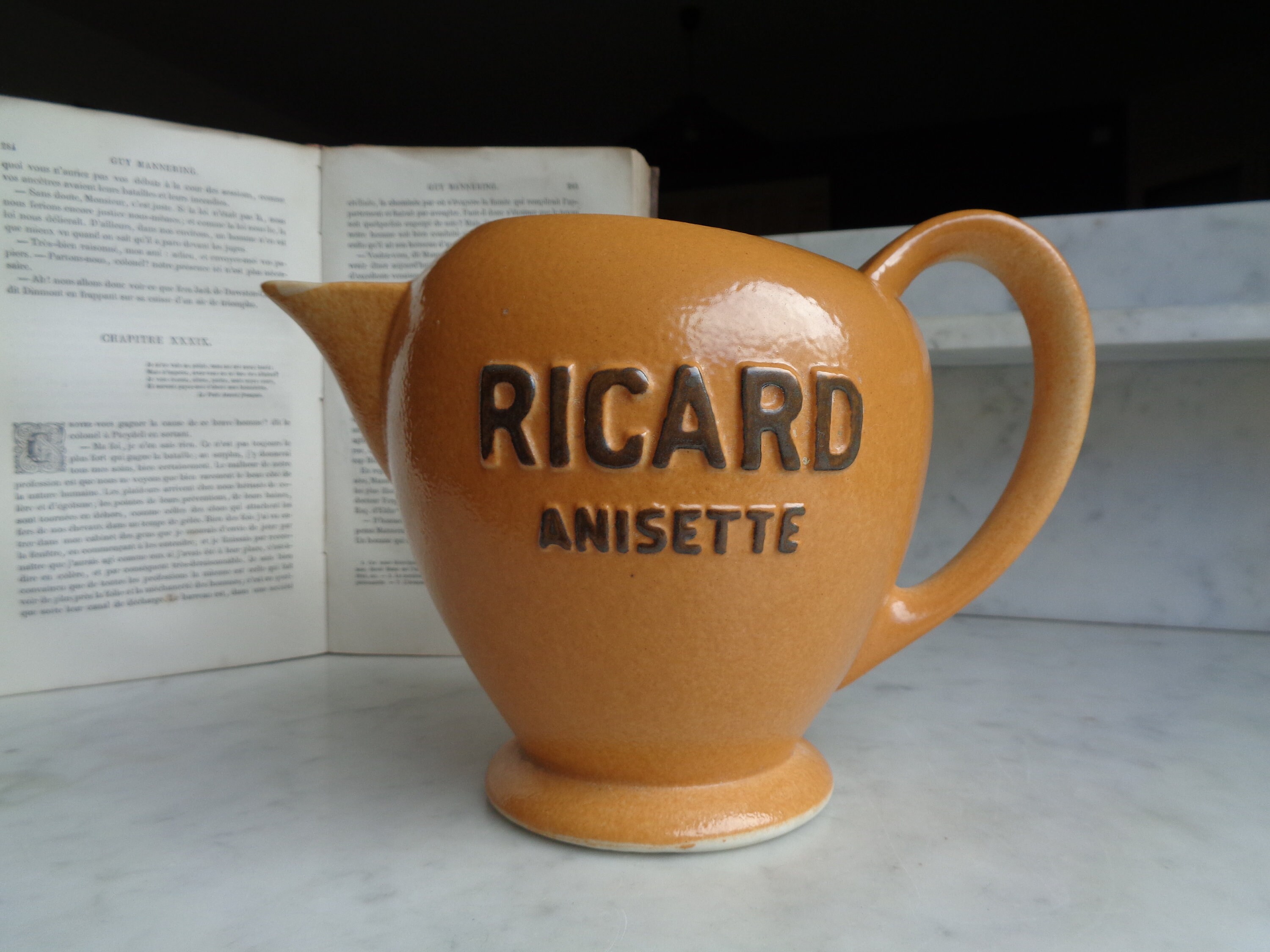 ancien pichet carafe Ricard céramique vintage french pitcher 70s alte krug  pub 