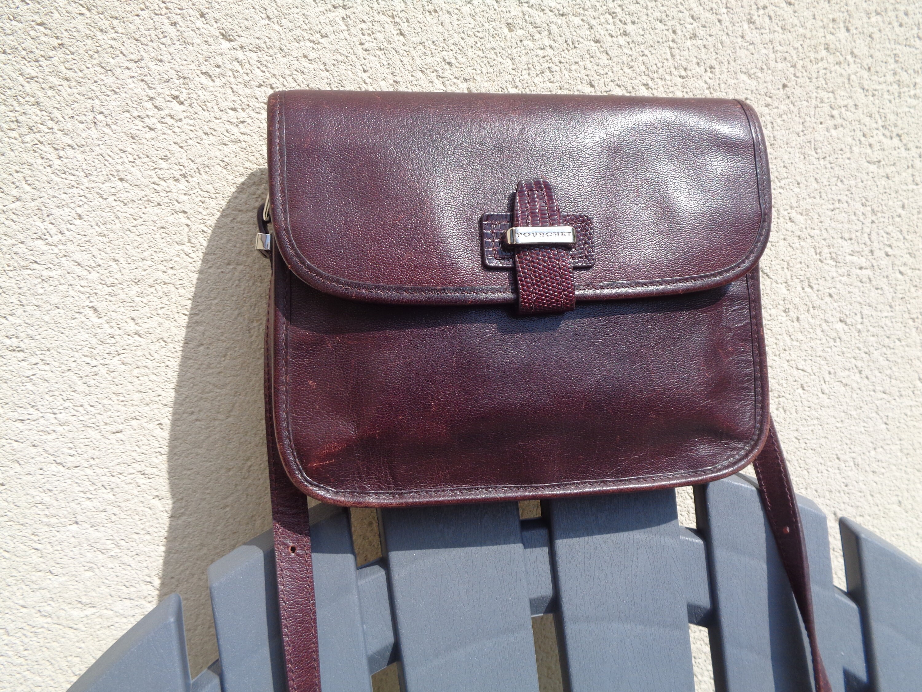 Pourchet Leather Handbag Vintage Paris France Etsy UK