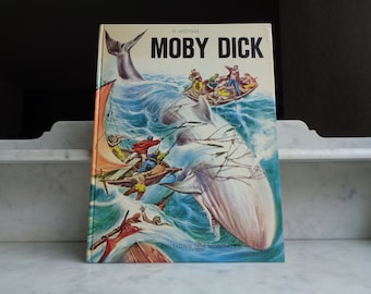 Moby Dick by Herman Melville, 1965, world editions Del Duca Paris, the great classics illustrated