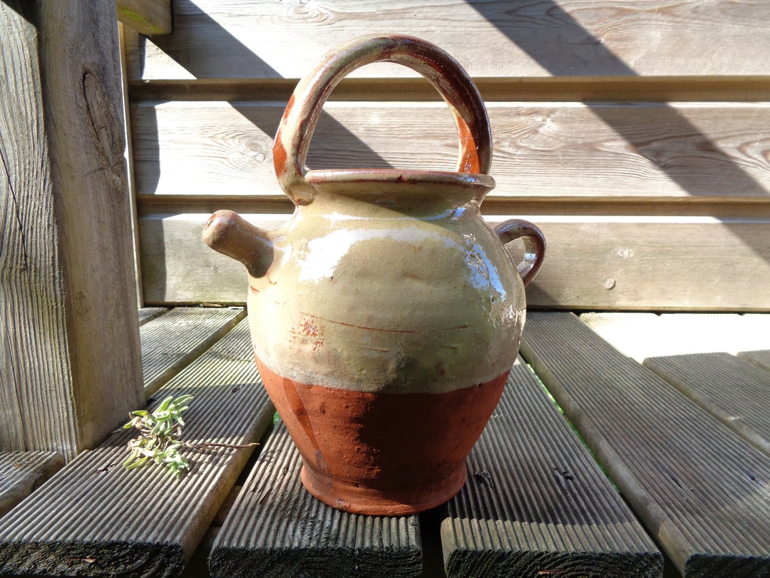 Jug Gargoulette, Gargoyle, Terracotta Pottery, Rustic Pot With Handles