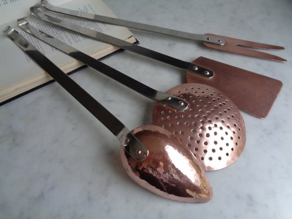 Slotted Copper Serving Spatula 