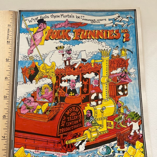 Vintage Folk Funnies No. 2 ADULTS ONLY Comic Adult Comic Book Good Condition Comic Fantasy What Fools these Mortals be 1973 New Morning