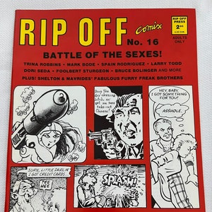 Vintage No. 16 ADULTS ONLY Comic Adult Comic Book Good Condition Comic Fantasy Rip Off Press Comix Battle of the Sexes 1987 Kathe Todd