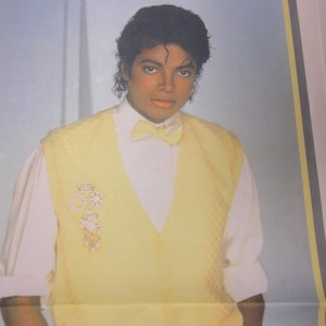 Vintage 1983 MICHAEL JACKSON Silkscreen BANNER Tapestry 22 x 22 Licenced Nikry Super Star Superstar Jackson 5