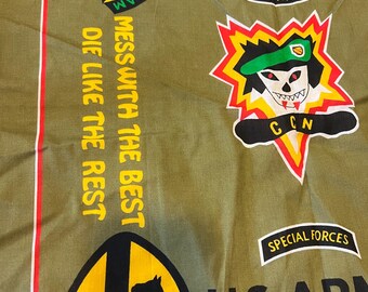 アメリカ軍。バンダナ。ベトナム戦。SPECIALFORCES。US.ARMY すべり