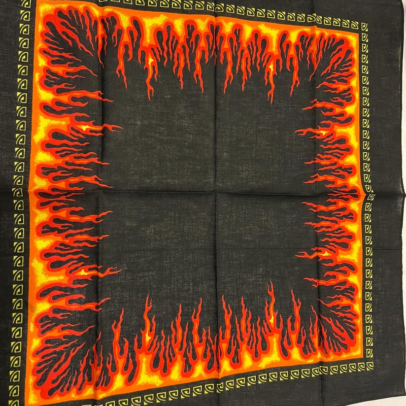 Bandana Vintage Eagle And Fire - Motif Aigle Et Flammes - Occasion (style Rétro)