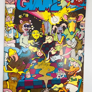 Vintage Number 1 Comics Adult Comic Book Good Condition Comics Head Imports GIMME RIFAS Underground Comix Bright Artwork on the front