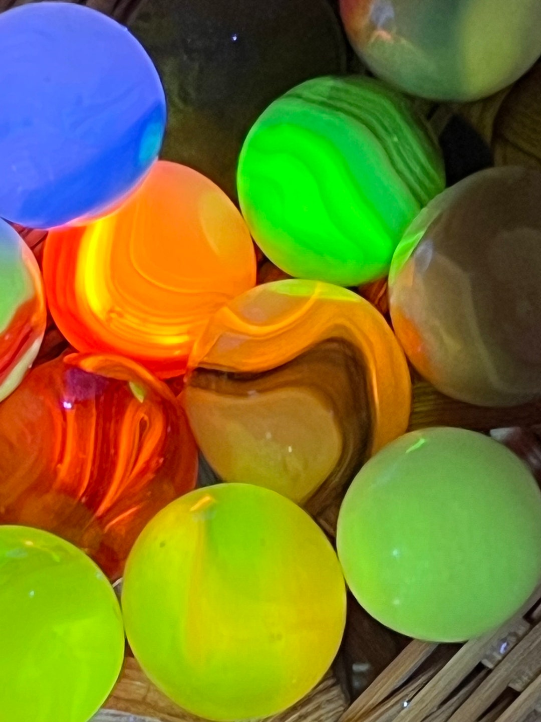 Vintage Marbles 16 Classics UV & 365nm Blacklight Reactive Etsy