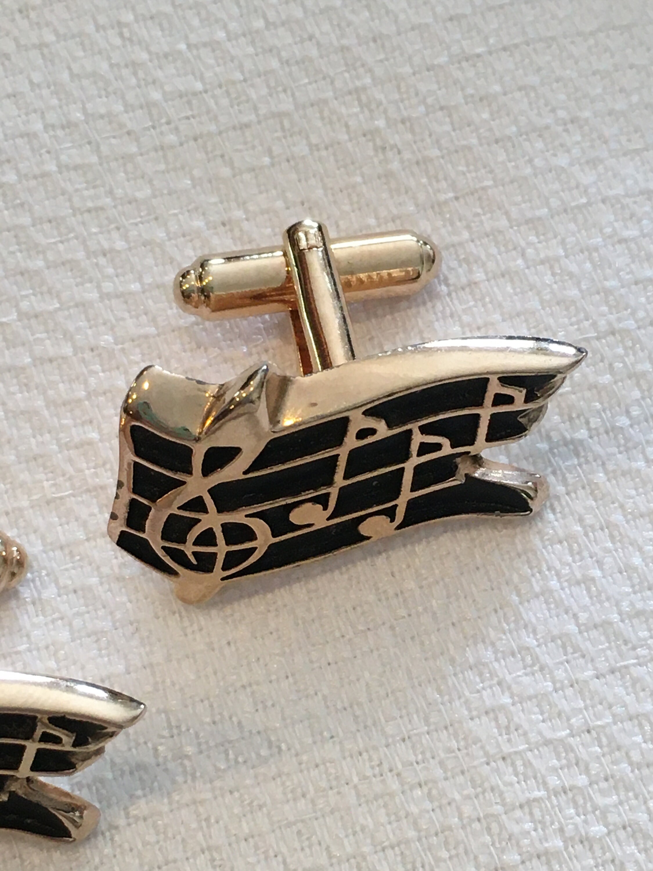 Vintage Signed Hickok U.S.A. Cuff Links Cufflinks Treble Cleft Etsy